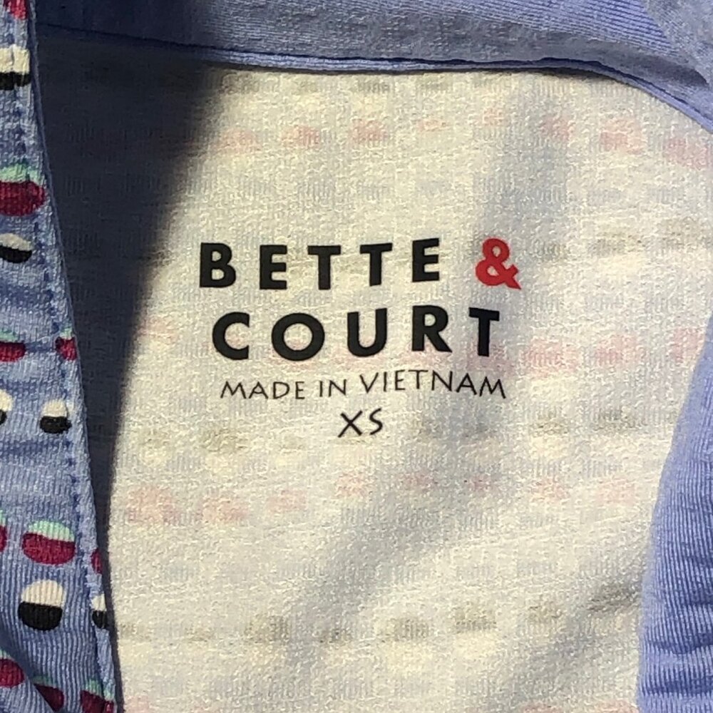 Bette & Court Womens Abstract Print 1/4 Snap Golf Tennis Top Shirt Size Xsmall - Picture 6 of 9